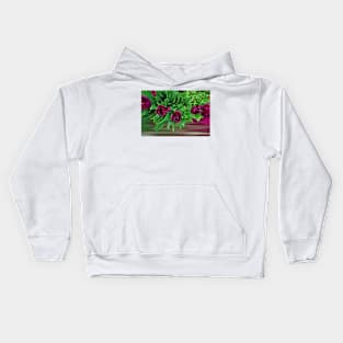 Maroon Tulips Kids Hoodie